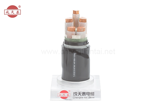YJV22 0.6/1kV 铜芯交联聚乙烯绝缘钢带铠装聚氯乙烯护套电力电缆